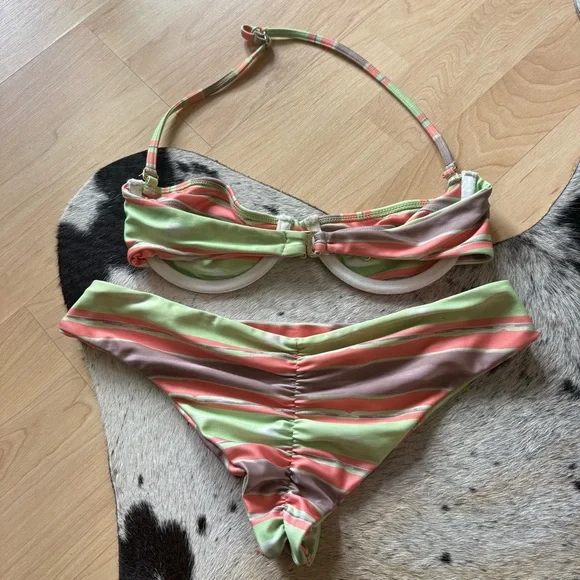 REVOLVE TORI PRAVER‎ Swimwear Kenny Bikini in Indian Wells Guava Size XS/S - Picture 5 of 9